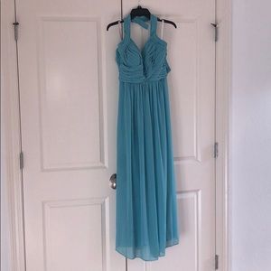 Long Sea Blue Dress